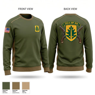 Crew Neck Sweatshirt, 333 MP Brigade, Army, Teamtime, Team time, sublimation, custom sports apparel, team uniforms, spirit wear, spiritwear, sports uniforms, custom shirts, team store, custom team store, fundraiser sports, apparel fundraiser