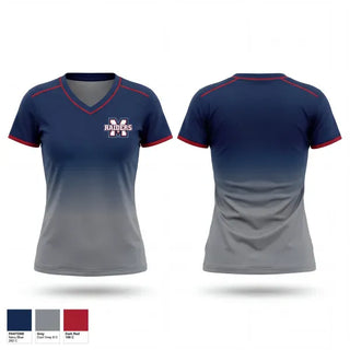 Womens Short Sleeve Vneck Shirt, Morgan Raiders, Men's Soccer, Teamtime, Team time, sublimation, custom sports apparel, team uniforms, spirit wear, spiritwear, sports uniforms, custom shirts, team store, custom team store, fundraiser sports, apparel fundraiser