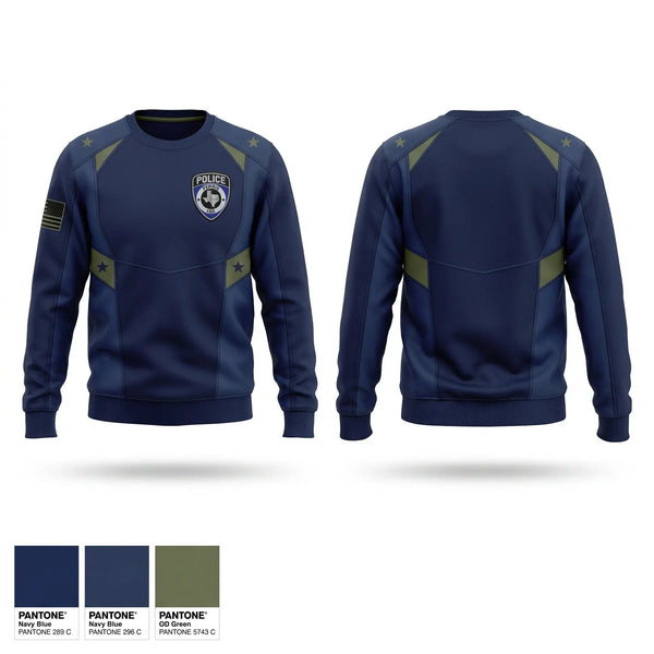 Crew Neck Sweatshirt, Ferris ISD Police Department, Police, Teamtime, Team time, sublimation, custom sports apparel, team uniforms, spirit wear, spiritwear, sports uniforms, custom shirts, team store, custom team store, fundraiser sports, apparel fundraiser