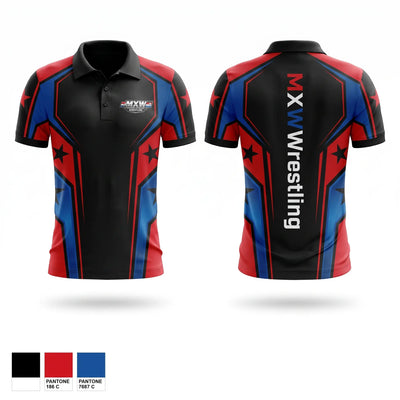 Midwest Xtreme Wrestling Short Sleeve Performance Polo - 1