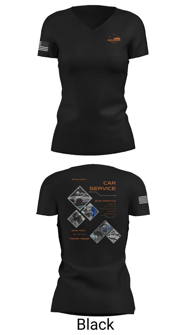 Womens Short Sleeve Vneck Shirt, Servteem automotive group llc, , Teamtime, Team time, sublimation, custom sports apparel, team uniforms, spirit wear, spiritwear, sports uniforms, custom shirts, team store, custom team store, fundraiser sports, apparel fundraiser
