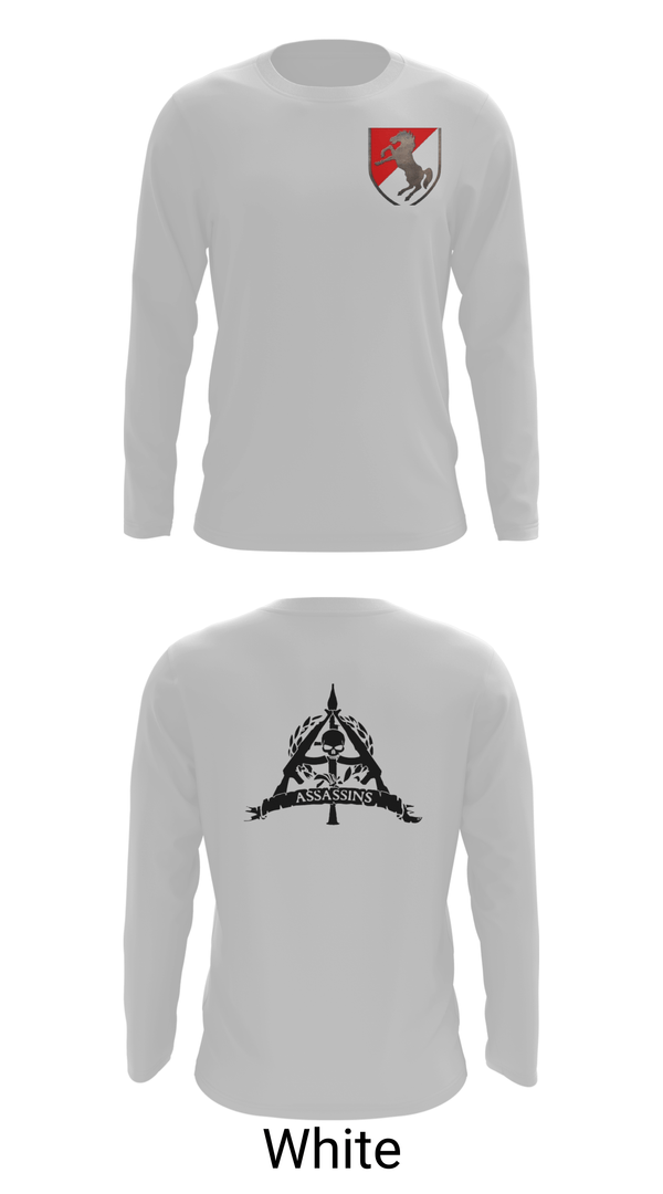 Long Sleeve Performance Shirt, 1/11 ACR Assassin Troop, Army, Teamtime, Team time, sublimation, custom sports apparel, team uniforms, spirit wear, spiritwear, sports uniforms, custom shirts, team store, custom team store, fundraiser sports, apparel fundraiser