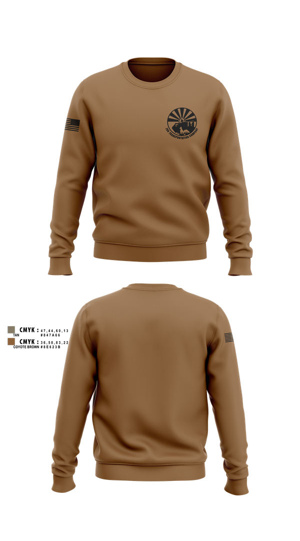 Crew Neck Sweatshirt, 208 Transportation Company, , Teamtime, Team time, sublimation, custom sports apparel, team uniforms, spirit wear, spiritwear, sports uniforms, custom shirts, team store, custom team store, fundraiser sports, apparel fundraiser