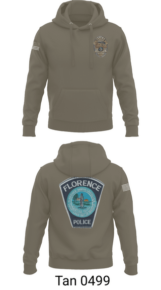 Hoodie, Florence Police Department, Police, Teamtime, Team time, sublimation, custom sports apparel, team uniforms, spirit wear, spiritwear, sports uniforms, custom shirts, team store, custom team store, fundraiser sports, apparel fundraiser