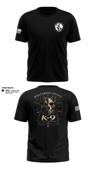Old School Cotton Feel Shirt, Williamson County K-9 Unit, Police, Teamtime, Team time, sublimation, custom sports apparel, team uniforms, spirit wear, spiritwear, sports uniforms, custom shirts, team store, custom team store, fundraiser sports, apparel fundraiser
