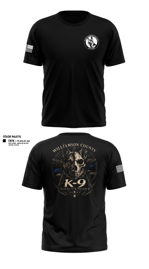 Short Sleeve Performance Shirt, Williamson County K-9 Unit, Police, Teamtime, Team time, sublimation, custom sports apparel, team uniforms, spirit wear, spiritwear, sports uniforms, custom shirts, team store, custom team store, fundraiser sports, apparel fundraiser