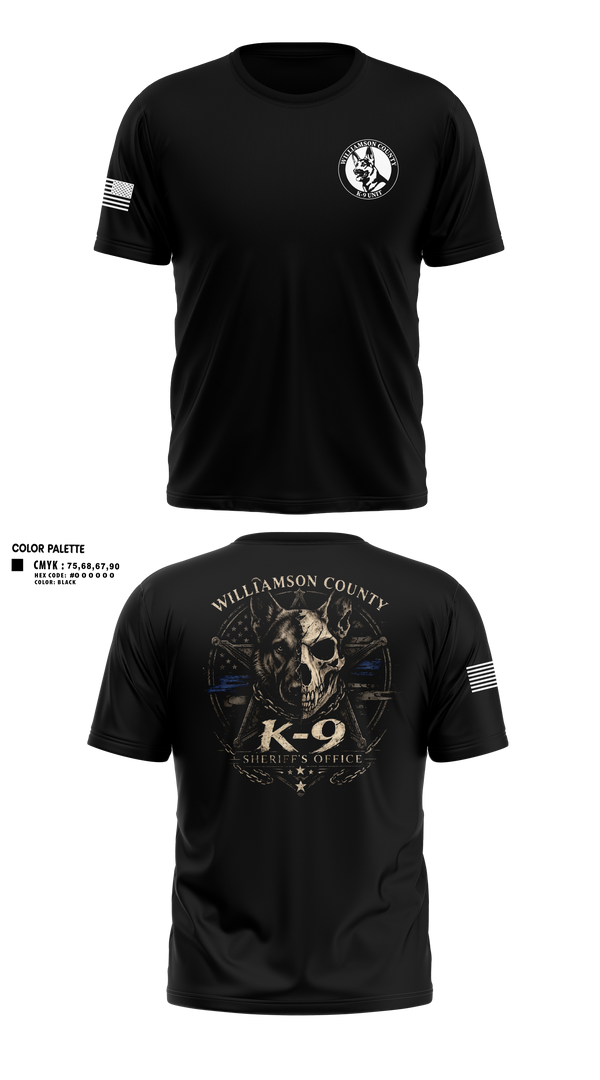 Short Sleeve Performance Shirt, Williamson County K-9 Unit, Police, Teamtime, Team time, sublimation, custom sports apparel, team uniforms, spirit wear, spiritwear, sports uniforms, custom shirts, team store, custom team store, fundraiser sports, apparel fundraiser