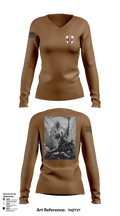 7455th MORU 95873552 Women's Long Sleeve V-neck Shirt - 101