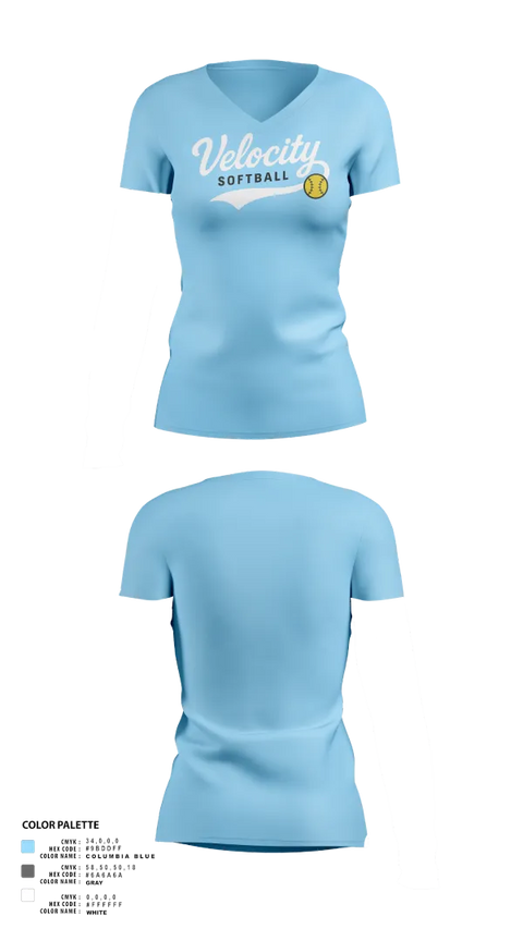 Womens Short Sleeve Vneck Shirt, Velocity, Softball, Teamtime, Team time, sublimation, custom sports apparel, team uniforms, spirit wear, spiritwear, sports uniforms, custom shirts, team store, custom team store, fundraiser sports, apparel fundraiser