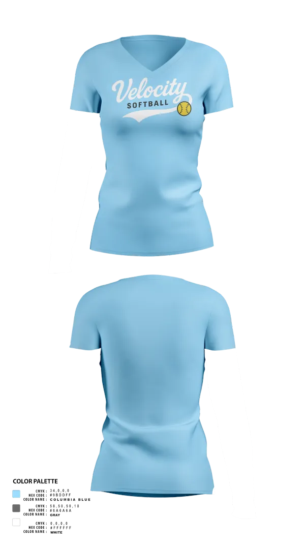 Womens Short Sleeve Vneck Shirt, Velocity, Softball, Teamtime, Team time, sublimation, custom sports apparel, team uniforms, spirit wear, spiritwear, sports uniforms, custom shirts, team store, custom team store, fundraiser sports, apparel fundraiser