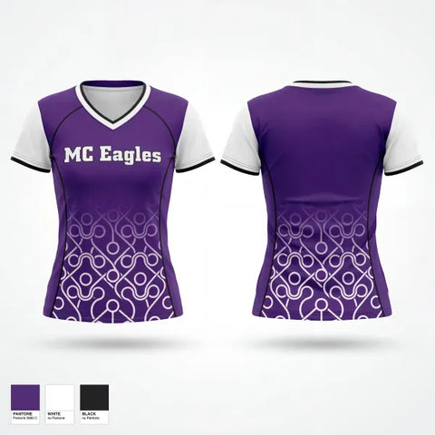 Womens Short Sleeve Vneck Shirt, MC Eagles, Baseball, Teamtime, Team time, sublimation, custom sports apparel, team uniforms, spirit wear, spiritwear, sports uniforms, custom shirts, team store, custom team store, fundraiser sports, apparel fundraiser