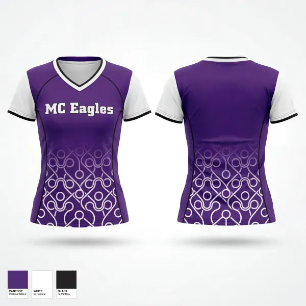 Womens Short Sleeve Vneck Shirt, MC Eagles, Baseball, Teamtime, Team time, sublimation, custom sports apparel, team uniforms, spirit wear, spiritwear, sports uniforms, custom shirts, team store, custom team store, fundraiser sports, apparel fundraiser