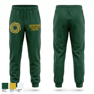 Sweatpants, Muskegon Catholic Central Cheer, Cheer, Teamtime, Team time, sublimation, custom sports apparel, team uniforms, spirit wear, spiritwear, sports uniforms, custom shirts, team store, custom team store, fundraiser sports, apparel fundraiser