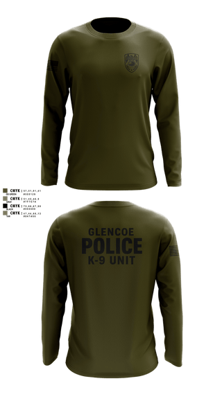 Long Sleeve Performance Shirt, GLENCOE POLICE DEPARTMENT K9, Police, Teamtime, Team time, sublimation, custom sports apparel, team uniforms, spirit wear, spiritwear, sports uniforms, custom shirts, team store, custom team store, fundraiser sports, apparel fundraiser