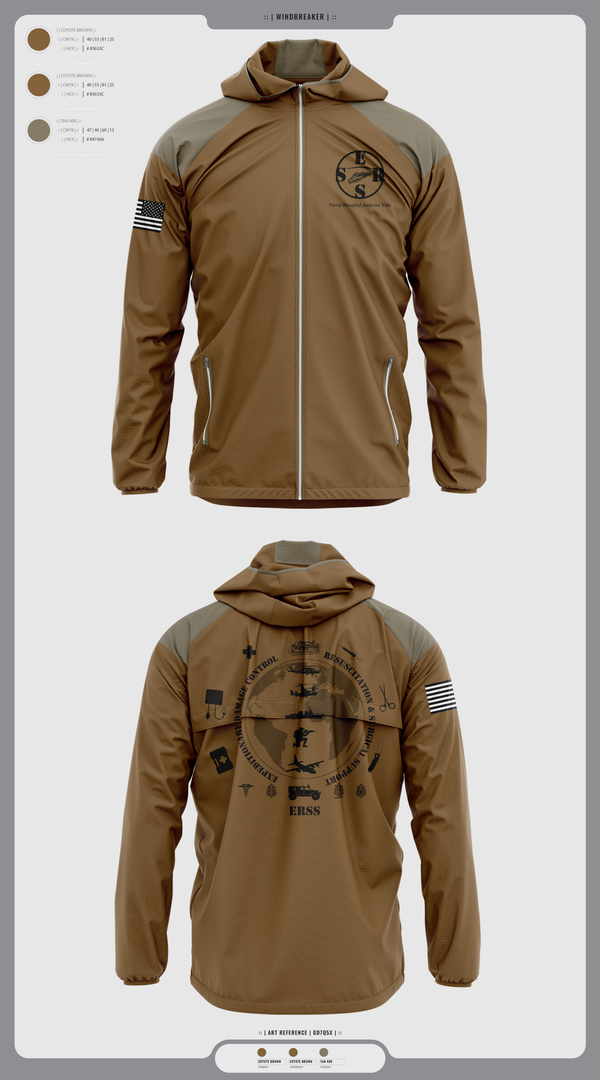 Windbreaker, Naval Hospital Jacksonville ERSS, , Teamtime, Team time, sublimation, custom sports apparel, team uniforms, spirit wear, spiritwear, sports uniforms, custom shirts, team store, custom team store, fundraiser sports, apparel fundraiser