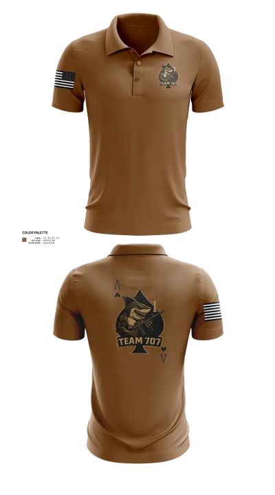 MESG1 TEAM 707 61403527 Short Sleeve Performance Polo - 22