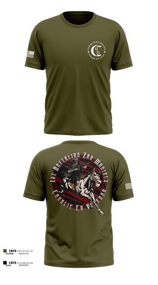 Short Sleeve Performance Shirt, 1st Battalion 2nd Marines Charlie Co Veteran, Marines, Teamtime, Team time, sublimation, custom sports apparel, team uniforms, spirit wear, spiritwear, sports uniforms, custom shirts, team store, custom team store, fundraiser sports, apparel fundraiser