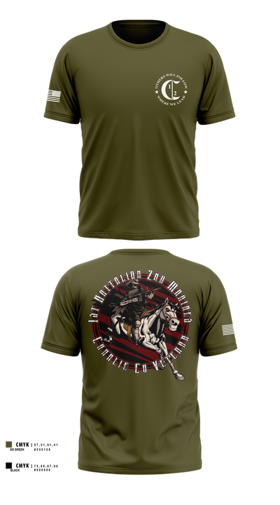 1st Battalion 2nd Marines Charlie Co Veteran 59013691 Short Sleeve Performance Shirt - 3