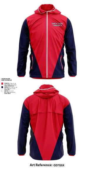 Windbreaker, Santa Clara Cardinals, Baseball, Teamtime, Team time, sublimation, custom sports apparel, team uniforms, spirit wear, spiritwear, sports uniforms, custom shirts, team store, custom team store, fundraiser sports, apparel fundraiser