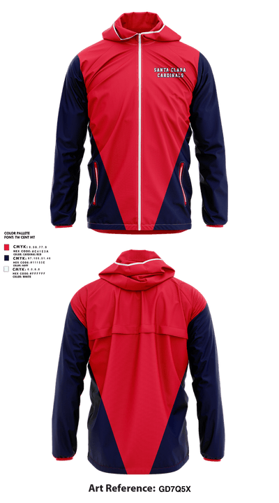 Santa Clara Cardinals 30017824 Windbreaker - 1