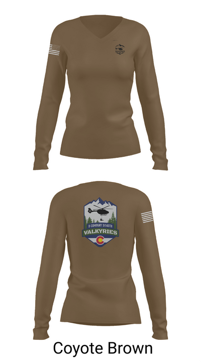 D Co 3-140th AVN 89038545 Women's Long Sleeve V-neck Shirt - 16