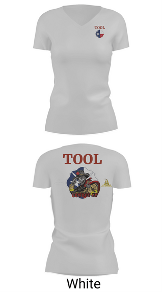 Womens Short Sleeve Vneck Shirt, Tool Fire Rescue, Fire Department, Teamtime, Team time, sublimation, custom sports apparel, team uniforms, spirit wear, spiritwear, sports uniforms, custom shirts, team store, custom team store, fundraiser sports, apparel fundraiser