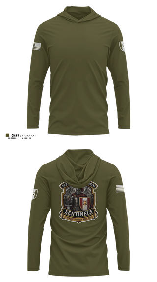 Long Sleeve hooded sunshirt, 528th MED DET COSC, Army, Teamtime, Team time, sublimation, custom sports apparel, team uniforms, spirit wear, spiritwear, sports uniforms, custom shirts, team store, custom team store, fundraiser sports, apparel fundraiser