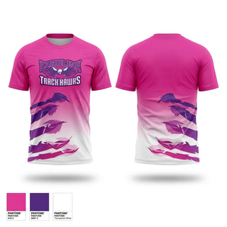 Soft Poly Tee Cotton Like Feel, Carolina Track Hawks, Track & Field, Teamtime, Team time, sublimation, custom sports apparel, team uniforms, spirit wear, spiritwear, sports uniforms, custom shirts, team store, custom team store, fundraiser sports, apparel fundraiser