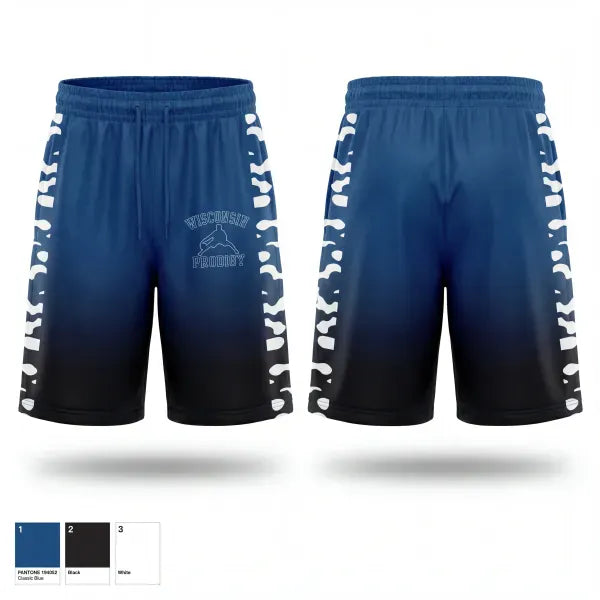 Athletic Shorts With Pockets, Wisconsin Prodigy, Men's Basketball, Teamtime, Team time, sublimation, custom sports apparel, team uniforms, spirit wear, spiritwear, sports uniforms, custom shirts, team store, custom team store, fundraiser sports, apparel fundraiser