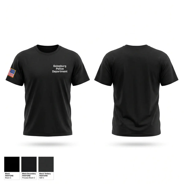 Old School Cotton Feel Shirt, Galesburg Police Department, Police, Teamtime, Team time, sublimation, custom sports apparel, team uniforms, spirit wear, spiritwear, sports uniforms, custom shirts, team store, custom team store, fundraiser sports, apparel fundraiser