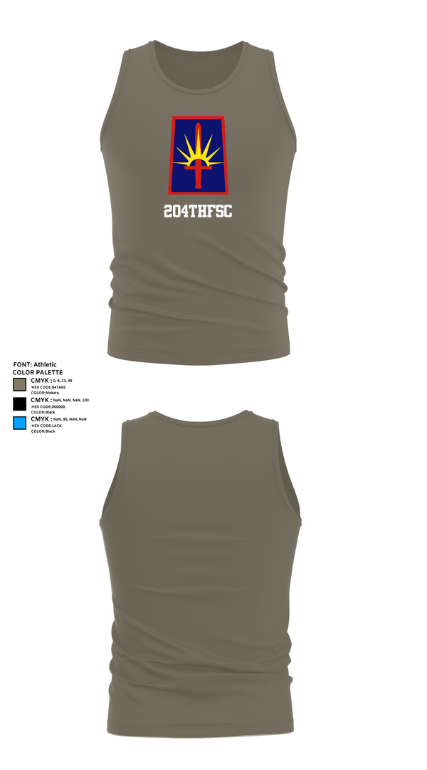 Tank Top, 204thFSC, National Guard, Teamtime, Team time, sublimation, custom sports apparel, team uniforms, spirit wear, spiritwear, sports uniforms, custom shirts, team store, custom team store, fundraiser sports, apparel fundraiser
