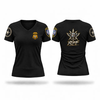 Womens Short Sleeve Vneck Shirt, Rapid Protection Force, Police, Teamtime, Team time, sublimation, custom sports apparel, team uniforms, spirit wear, spiritwear, sports uniforms, custom shirts, team store, custom team store, fundraiser sports, apparel fundraiser