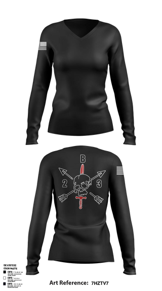 Womens Long Sleeve Vneck Shirt, B/2/3, Army, Teamtime, Team time, sublimation, custom sports apparel, team uniforms, spirit wear, spiritwear, sports uniforms, custom shirts, team store, custom team store, fundraiser sports, apparel fundraiser