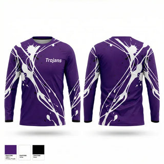 Long Sleeve Performance Shirt, Trojans, Women's Basketball, Teamtime, Team time, sublimation, custom sports apparel, team uniforms, spirit wear, spiritwear, sports uniforms, custom shirts, team store, custom team store, fundraiser sports, apparel fundraiser