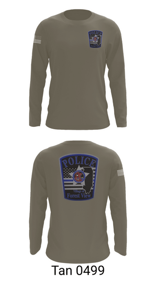 Long Sleeve Performance Shirt, Forest view police, Police, Teamtime, Team time, sublimation, custom sports apparel, team uniforms, spirit wear, spiritwear, sports uniforms, custom shirts, team store, custom team store, fundraiser sports, apparel fundraiser