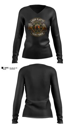 Womens Long Sleeve Vneck Shirt, Litchfield Volunteer Fire Department, Fire Department, Teamtime, Team time, sublimation, custom sports apparel, team uniforms, spirit wear, spiritwear, sports uniforms, custom shirts, team store, custom team store, fundraiser sports, apparel fundraiser