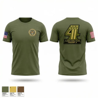 Short Sleeve Performance Shirt, Troop 4 Illinois State Police, Police, Teamtime, Team time, sublimation, custom sports apparel, team uniforms, spirit wear, spiritwear, sports uniforms, custom shirts, team store, custom team store, fundraiser sports, apparel fundraiser