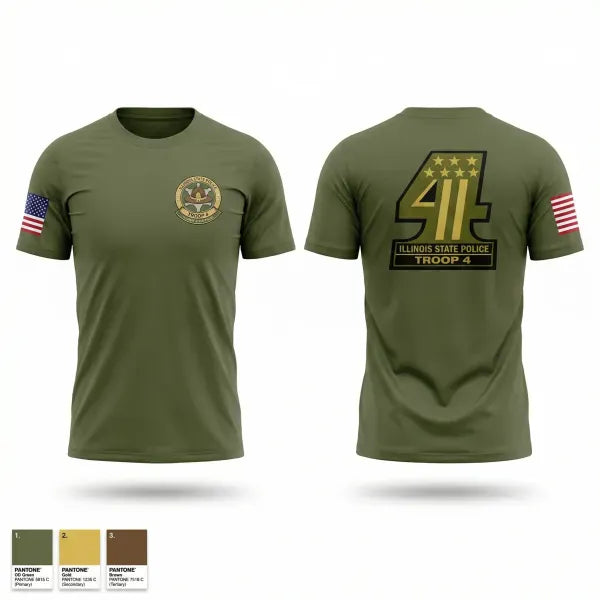 Troop 4 Illinois State Police 37651671 Short Sleeve Performance Shirt - 1