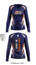 Illinois Jump Rope 66812681 Women's Long Sleeve V-neck Shirt - 5