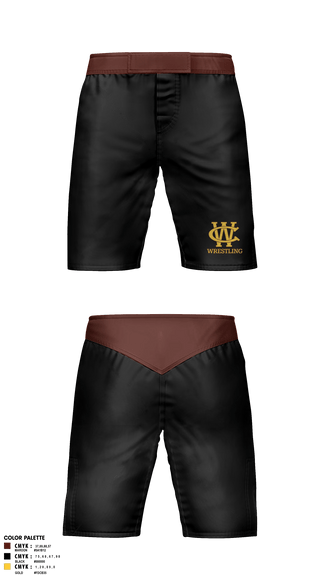 West Chester Youth Wrestling 39764768 Fight Shorts - 1