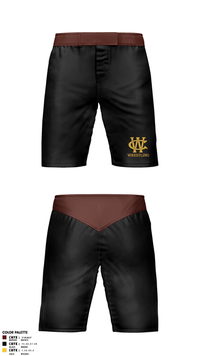 West Chester Youth Wrestling 39764768 Fight Shorts - 1