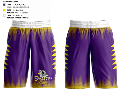 Ingalls Bulldogs 41375558 Mens Basketball Shorts 1