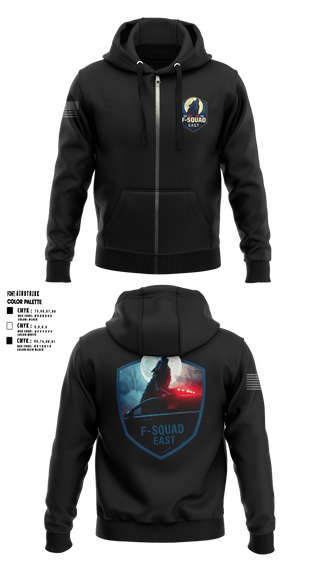 F- Squad East 96040279 Zip Hoodie - 5