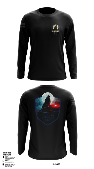 F- Squad East 96040279 Long Sleeve Performance Shirt - 5