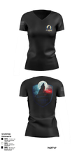 F- Squad East 96040279 Women's Short Sleeve V-neck Shirt - 5