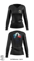 F- Squad East 96040279 Women's Long Sleeve V-neck Shirt - 5