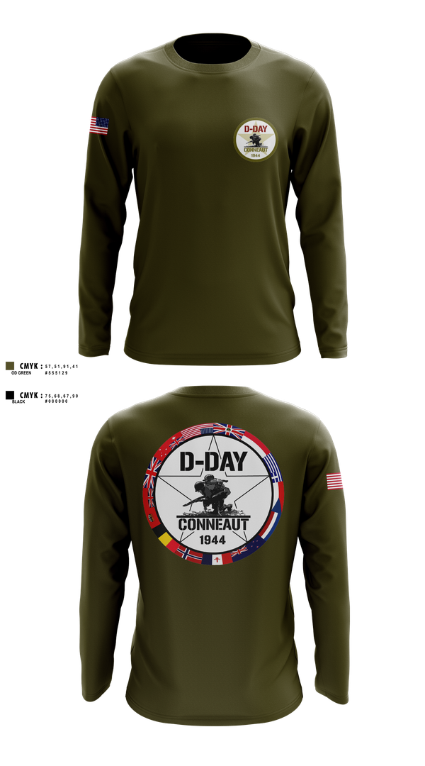 Long Sleeve Performance Shirt, D-Day Ohio, Inc, , Teamtime, Team time, sublimation, custom sports apparel, team uniforms, spirit wear, spiritwear, sports uniforms, custom shirts, team store, custom team store, fundraiser sports, apparel fundraiser