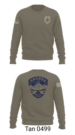 Crew Neck Sweatshirt, Valdez Police Department, Police, Teamtime, Team time, sublimation, custom sports apparel, team uniforms, spirit wear, spiritwear, sports uniforms, custom shirts, team store, custom team store, fundraiser sports, apparel fundraiser