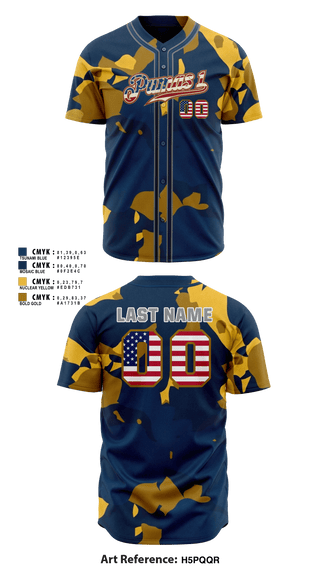 Pumas 3299936 Full Button Baseball Jersey - 52