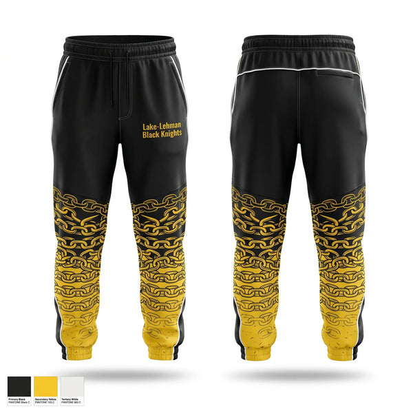 Sweatpants, Lake-Lehman Black Knights, Men's Basketball, Teamtime, Team time, sublimation, custom sports apparel, team uniforms, spirit wear, spiritwear, sports uniforms, custom shirts, team store, custom team store, fundraiser sports, apparel fundraiser